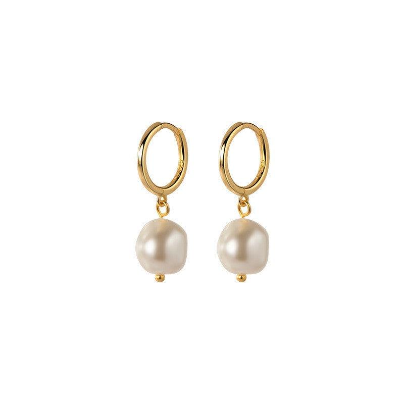 White Pearl Earrings - Saphyr