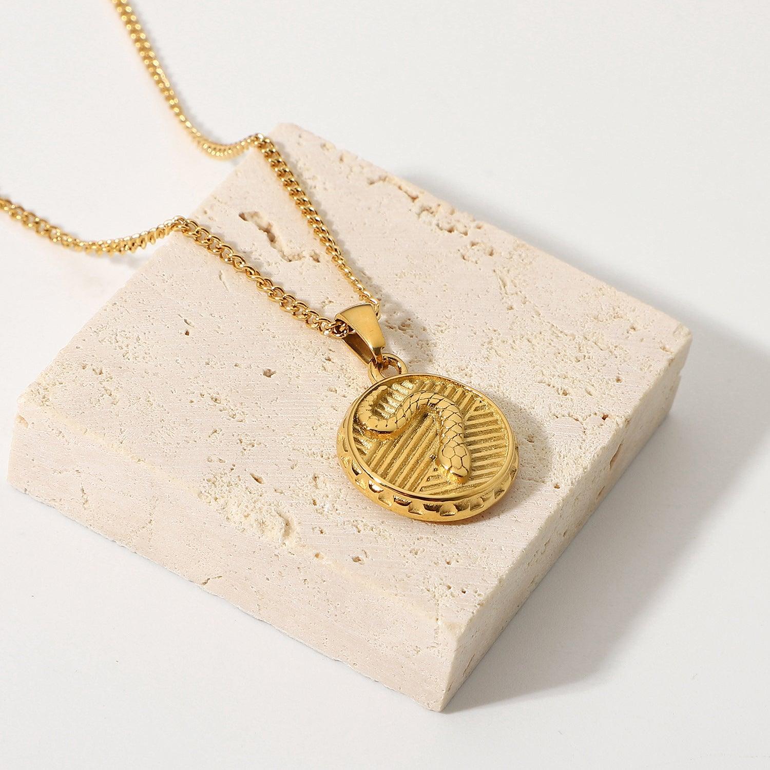 Coin Pendant Necklace - Saphyr