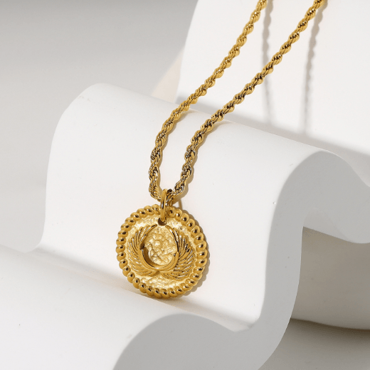 Coin Pendant Necklace - Saphyr